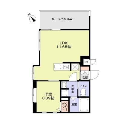 The Residence Ichigayadaimachi 403 間取り図