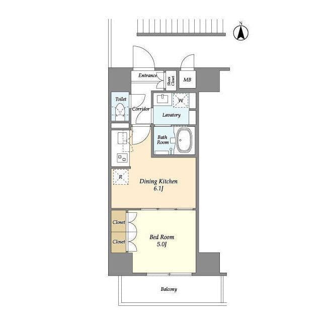 La Douceur東神田 0605 間取り図