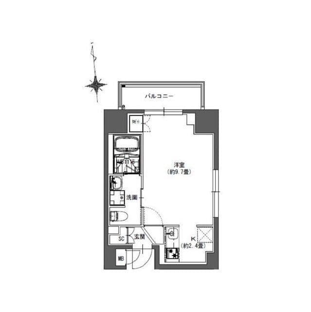 La Douceur東神田 0801 間取り図