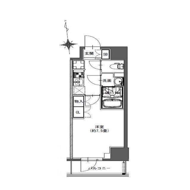 La Douceur東神田 1102 間取り図