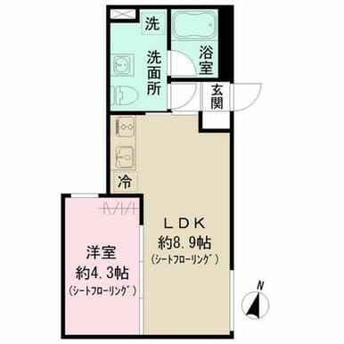 ベラ・カーサ大岡山 102 間取り図
