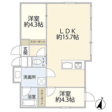 ベラ・カーサ大岡山 201 間取り図
