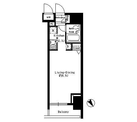 パークルージュ赤坂檜町 205 間取り図