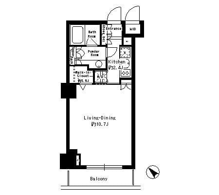 パークルージュ赤坂檜町 312 間取り図
