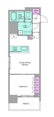 FORESTA湊町 701 間取り図
