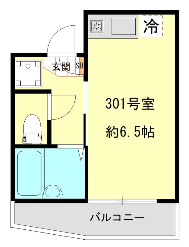 ミレアビターレ北千住 301 間取り図