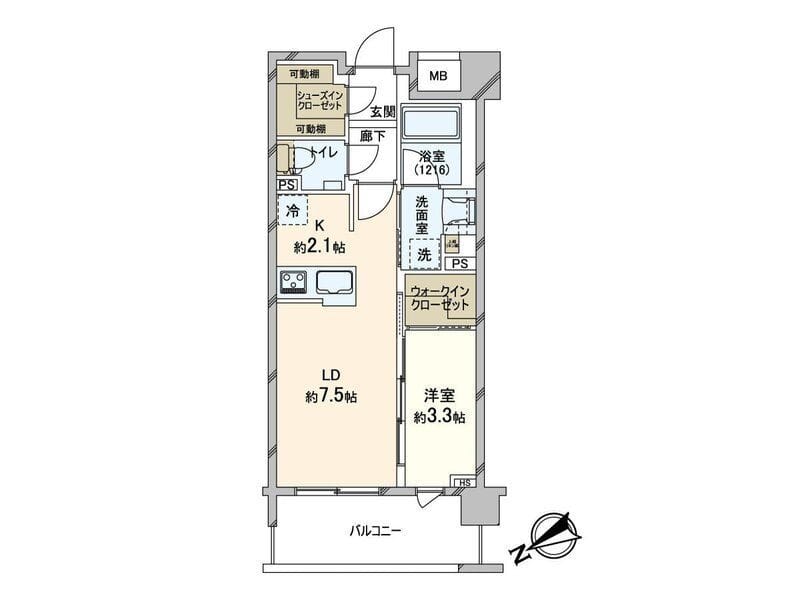 リビオレゾン渋谷笹塚 303 間取り図