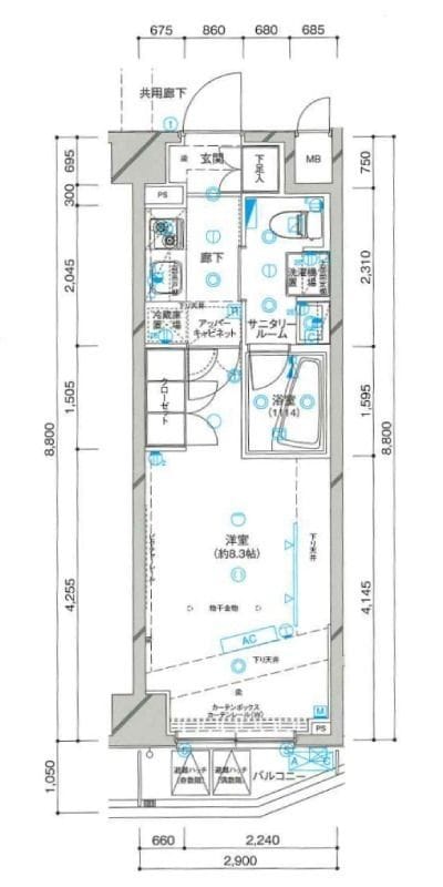 ステージファースト大森アジールコート 602 間取り図