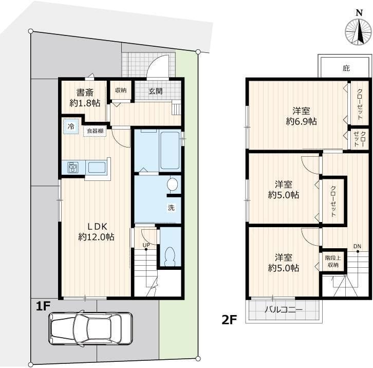 保木間5丁目戸建 A棟 1 間取り図