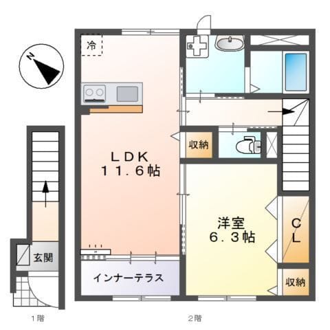Bois Clair(ボワ クレール) 201 間取り図