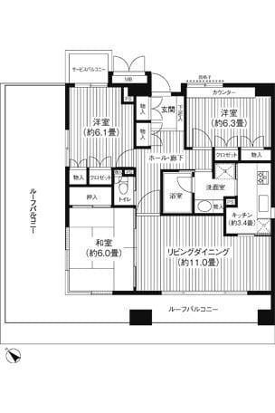 ステラメゾン武蔵小山 601 間取り図
