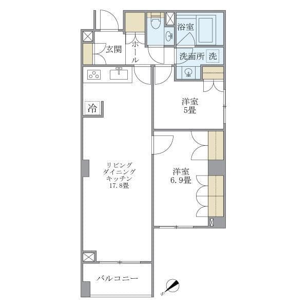 KDXレジデンス西原 202 間取り図