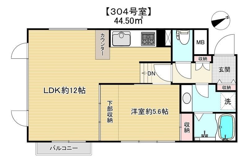 ウィスタリアヒルズ 304 間取り図