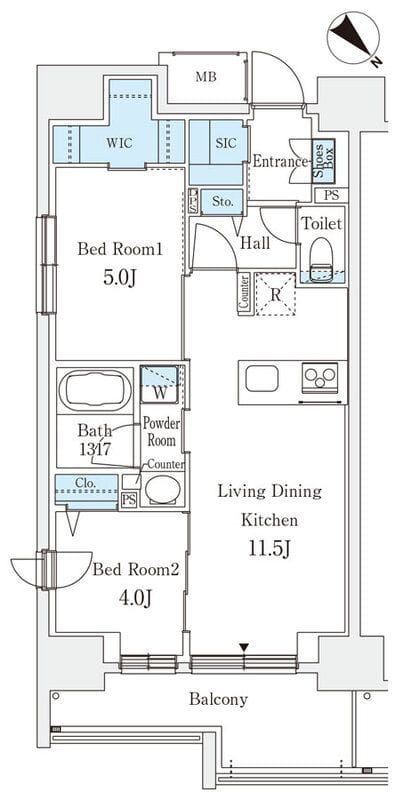 リテラス西日暮里 704 間取り図