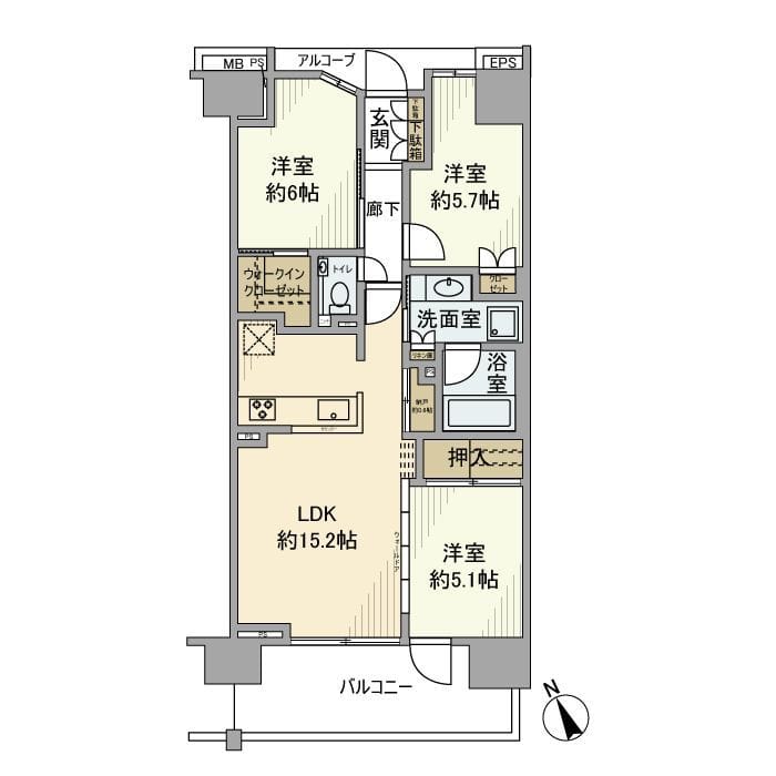 プラウドシティ方南町 0 間取り図