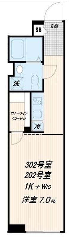 Fullea梅丘 202 間取り図