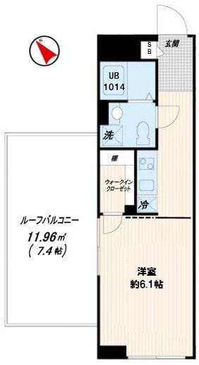 Fullea梅丘 403 間取り図