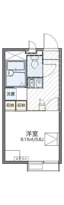 レオパレスロフテージミドリ 205 間取り図