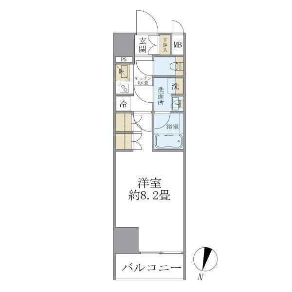 COCO-CHILL KAMEARI 202 間取り図