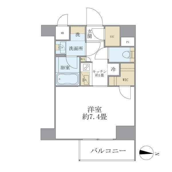 COCO-CHILL KAMEARI 604 間取り図