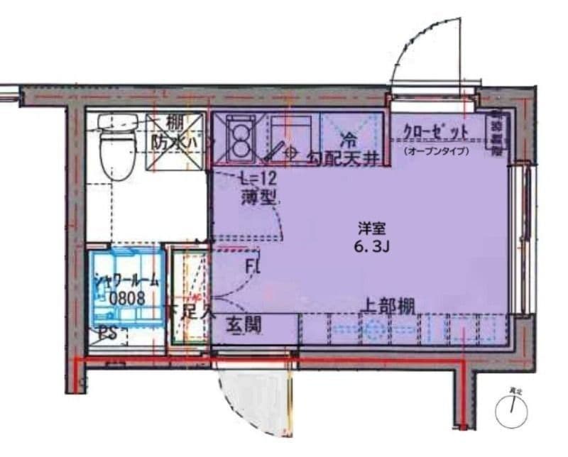 Spruce八雲 404 間取り図