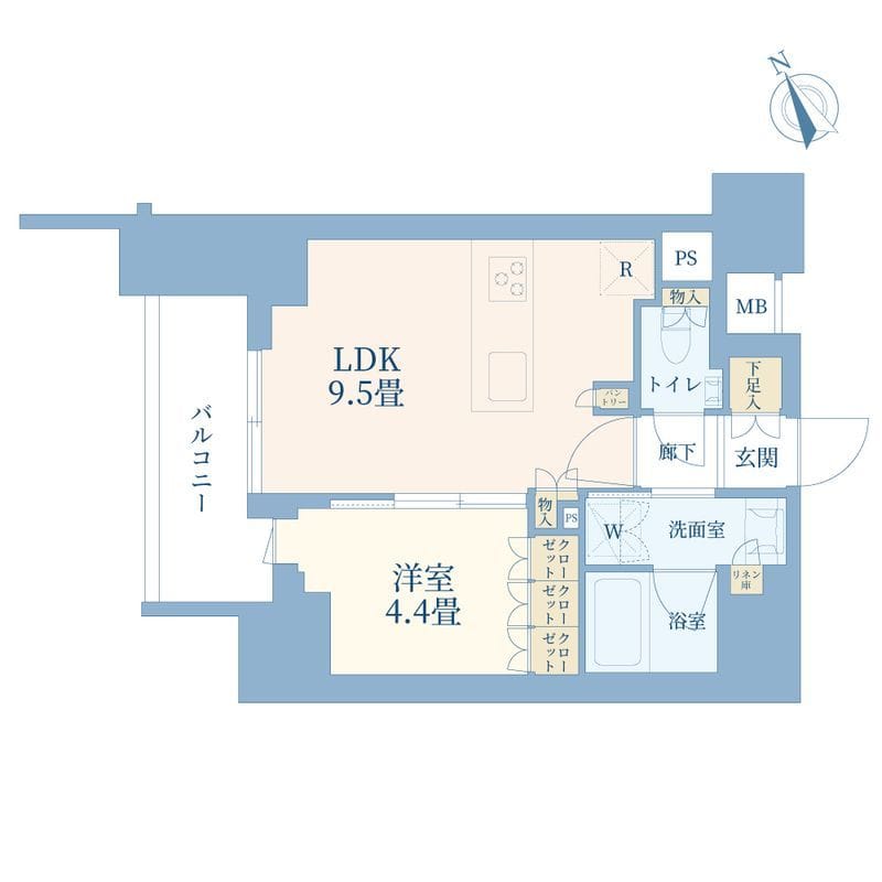 シャリエ椎名町 405 間取り図