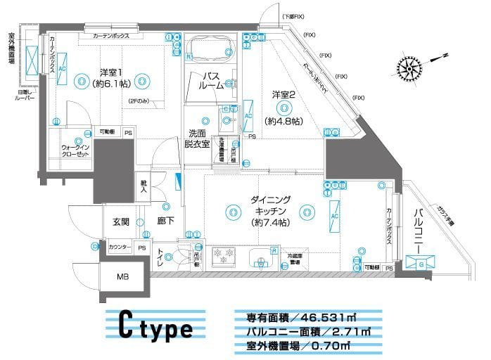 ZOOM駒込 303 間取り図