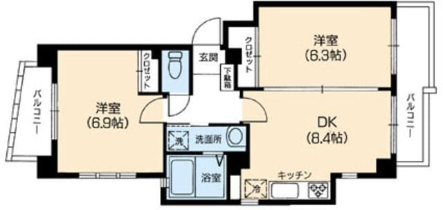 エーデルブルーメ伊興 204 間取り図