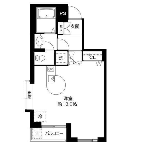 パルテール祐天寺 305 間取り図