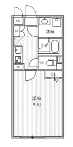 THE PALMS 大島 203 間取り図