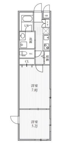 THE PALMS 大島 207 間取り図