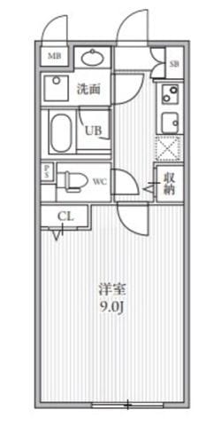 THE PALMS 大島 302 間取り図