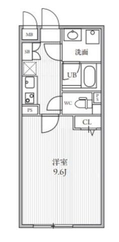 THE PALMS 大島 303 間取り図