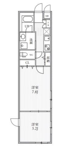 THE PALMS 大島 307 間取り図