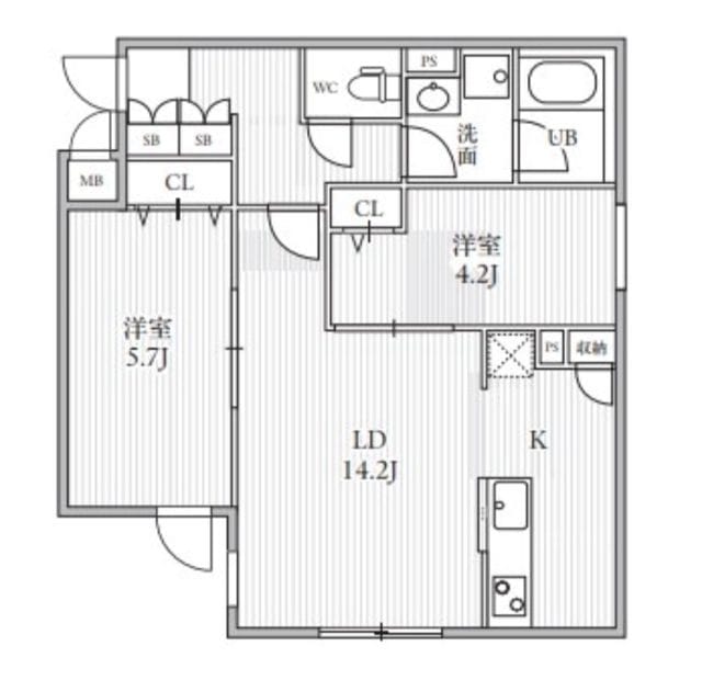 THE PALMS 大島 309 間取り図