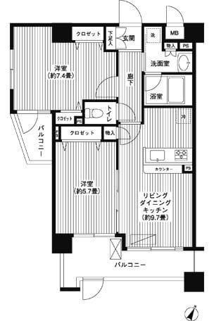 アゼリアヒルハイツ 101 間取り図