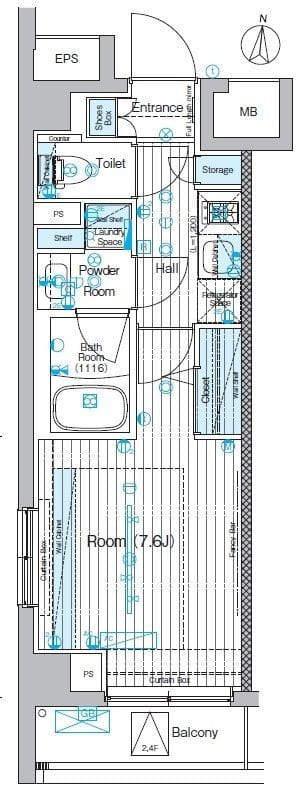 ブライズ多摩川 204 間取り図