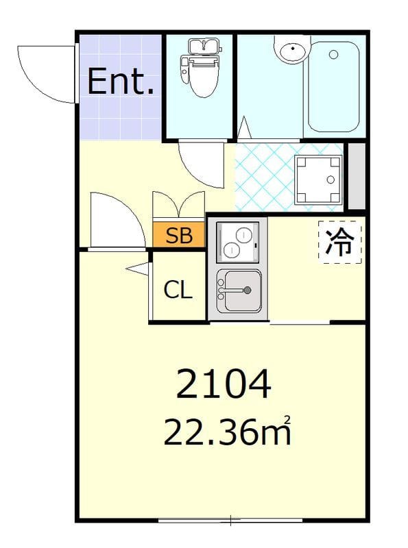 フリージア西小山 2104 間取り図