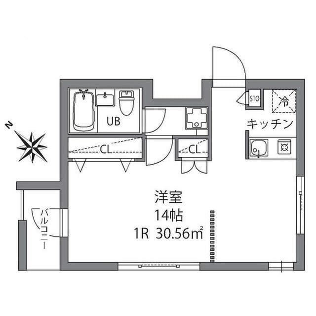 プラティーク門前仲町 301 間取り図