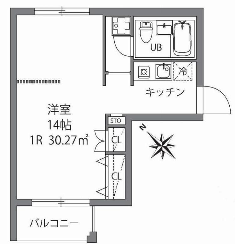 プラティーク門前仲町 402 間取り図