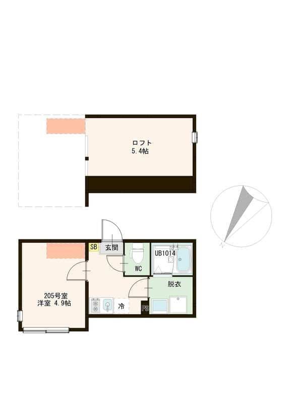 ノリス高砂(ノリスタカサゴ) 205 間取り図