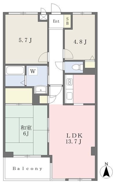 グランパルク 302 間取り図