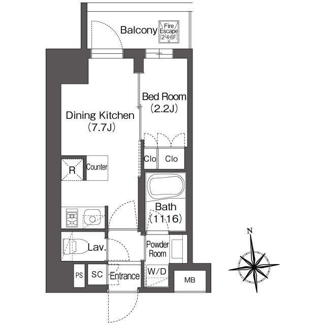 ミリアレジデンス蔵前 0804