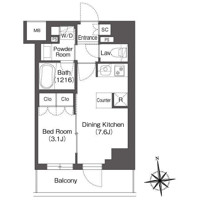 ミリアレジデンス蔵前 1002