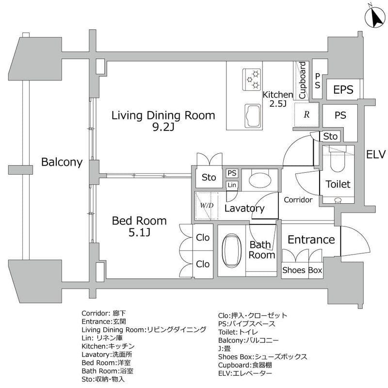 ザ・パークハウス 南麻布 802 間取り図