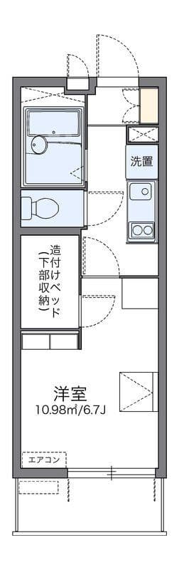 レオパレスTANASE 204 間取り図