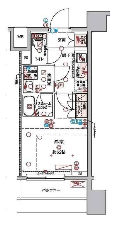 ラクラス横浜 0703 間取り図