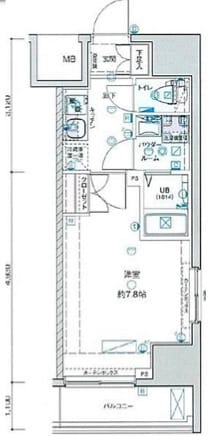 GENOVIA浅草Ⅳskygarden 703 間取り図