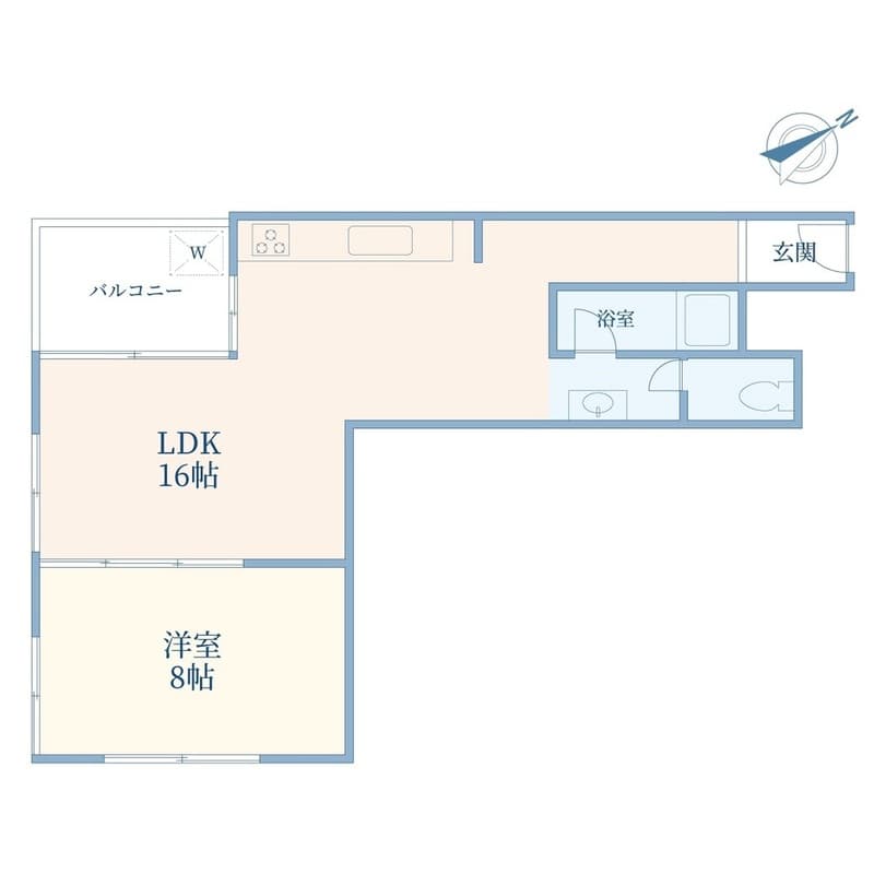 玉川コーポラス 201 間取り図