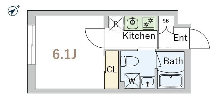 GranDuo上野毛6 103 間取り図